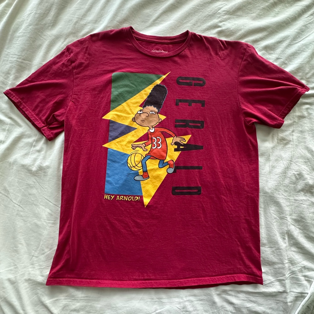 Nickelodeon Gerald From Hey Arnold Graphic Tee Red Size XL